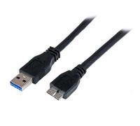 StarTech.com Cable Certificado 1m USB 3.0 Super Speed SS Micro USB B Macho a USB A Macho Adaptador - Negro
