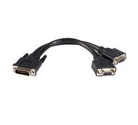StarTech.com Cable de 0,2m de LFH59 DMS-59 a doble dual VGA - DMS59 Macho - 2x VGA Hembra - Negro - Doble Cabeza