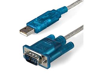 StarTech.com Cable de 0,9m Adaptador de USB a Puerto Serie Serial RS232 - Conversor USB a Serie de 1Mbps - 1x DB9 Macho - 1x USB A Macho (ICUSB232SM3)