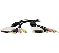 StarTech.com Cable de 1,8m para Switch Conmutador KVM 4-en-1 DVI-D Dual Link Doble Enlace USB con Audio y Micrófono