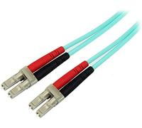StarTech Cable de fibra óptica 450FBLCLC1 LC/UPC a LC/UPC OM4 50/125µm 1 m Aqua LSZH 100G