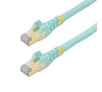 StarTech.com Cable de 10m de Red Ethernet CAT6a Aqua con Conectores RJ45 sin Eng