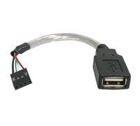 StarTech.com Cable de 15cm Adaptador Extensor USB 2.0 a IDC 4 pines - Conector a Placa Base - Hembra a Hembra