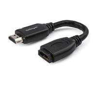 StarTech.com Cable de 15cm de Extensión Alargador HDMI 2.0 de Alta Velocidad con Ethernet - Extensor de Puertos - Cable para Conservar Puertos de Conexión - Cable Corto HDMI - 4K de 60Hz