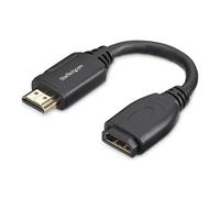 StarTech.com Cable de 15cm de Extensión Alargador HDMI 2.0 de Alta Velocidad con Ethernet - Extensor de Puertos - Cable para Conservar Puertos de Conexión - Cable Corto HDMI - 4K de 60Hz