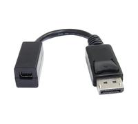 StarTech.com Cable de 15cm Adaptador DisplayPort Macho a Mini DisplayPort Hembra - DP a Mini DP - Negro ( DP2MDPMF6IN )