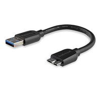 StarTech.com Cable USB 3.0 USB3AUB15CMS – A macho a Micro-B macho, Delgado 15 cm 5 Gbps