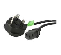 StarTech.com Cable de 1m (3 pies) de Alimentación de Ordenador para el Reino Unido UK, BS1363 a C13, 18AWG, 10A 250V, Cable Inglés de Corriente de Repuesto, Cable de Alimentación de TV