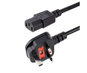 StarTech.com Cable de 1m (3 pies) de Alimentación de Ordenador para el Reino Unido UK, BS1363 a C13, 18AWG, 10A 250V, Cable de Corriente de Repuesto, Cable de Alimentación de TV (BS13U-1M-POWER-LEAD)