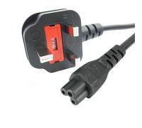 StarTech.com Cable de 1m de Alimentación para Portátiles, Enchufe BS1363 a C5, 2,5A 250V, 18AWG, Cable para Cargador, Cable Hoja de Trébol Mickey Mouse, Adaptador para Reino Unido, UL