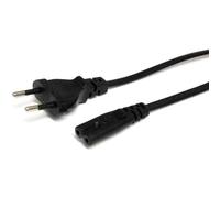 StarTech.com Cable de 1m de Alimentación para Portátiles, Enchufe UE a C7, 2,5A 250V, 18AWG, Cable de Repuesto para Cargador de Portátiles, Cable para Impresoras, Cable para Europa, UL
