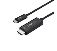 StarTech.com Cable de 1m USB C a HDMI - Cable Adaptador de Vídeo USB Tipo C a HDMI 2.0 4K de 60Hz - Compatible con Thunderbolt 3 - Portátil a Monitor HDMI - Modo Alt DP 1.2 HBR2 - Negro