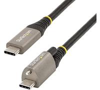 StarTech Cable USB-C 3.1/3.2 Gen 2 1m – 10Gbps, PD 100W (5A), Tornillo de fijación (USB31CCTLKV1M)
