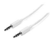 StarTech.com Cable de 2 metros Delgado de Audio Estéreo Mini Jack de 3,5mm - Blanco - Macho a Macho