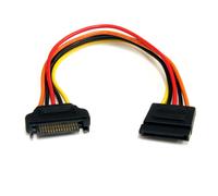 StarTech.com Cable de 20cm de Extensión de Alimentación Corriente SATA - 15 pine