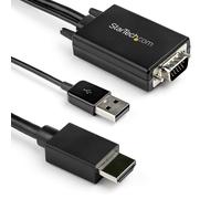 StarTech.com Cable de 2m Adaptador VGA a HDMI con Audio USB - Conversor VGA a HD