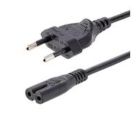 StarTech.com Cable de 2m de Alimentación para Ordenador Portátil o Impresora, UE a C7, 2,5A 250V, 18AWG, Cable de Repuesto para Portátil, Cable Cargador para Ordenador Portátil (752E-2M-POWER-LEAD)