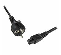 StarTech.com Cable de 2m de Alimentación para Portátiles, Enchufe UE a C5, 2,5A 250V, 18AWG, Cable de Repuesto para Cargador, Cable Hoja de Trébol Mickey Mouse, Cable para Europa, UL