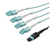 StarTech.com Cable de 2m de Fibra Óptica Dúplex Multimodo MTP(F)/PC a 4x LC/PC Multiconector OM3 - OFNP - Tipo A 8F - 50/125µm LOMMF - Redes de 40G - Baja Pérdida de Inserción -MPO (MPO8LCPL2M)