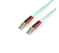 StarTech.com Cable de 2m de Fibra Óptica Multimodo OM3 LC a LC UPC - Full Duplex 50/125µm - para Redes de 100G - LOMMF/VCSEL - Pérdida Baja al Insertar <0.3dB - Cable LSZH (A50FBLCLC2)