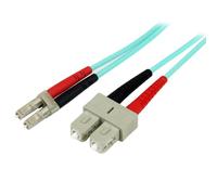 StarTech.com - Cable Patch de Fibra LSZH Duplex Multimodo Aqua 50/125 10 Gb 2m LC - SC