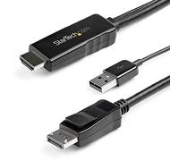 StarTech.com Cable de 2m HDMI a DisplayPort - 4K 30Hz - Alimentado por USB - Cable Activo HDMI a DisplayPort - HD2DPMM2M