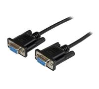 StarTech.com Cable de 2m Nulo de Módem Serie RS232 DB9 - Hembra a Hembra - Color Negro