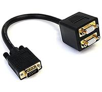 StarTech.com Cable de 30cm Duplicador Divisor de Vídeo VGA de 2 puertos Salidas Compacto - Bifurcador
