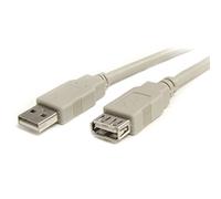 StarTech.com Cable de 3m Extensor alargador USB A Macho a Hembra - Cable USB (10 ft/3 m, USB A, USB A, 2.0, Male Connector/Female Connector, Beige)