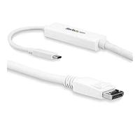 StarTech.com Cable 3m USB C a DisplayPort 1.2 de 4K a 60Hz - Adaptador Convertidor USB Tipo C a DisplayPort - HBR2 - Conversor USBC con Modo Alt - Compatible con Thunderbolt 3 - Blanco