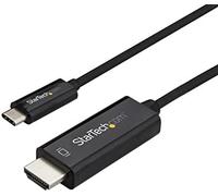 StarTech.com Cable de 3m USB C a HDMI - Cable Adaptador de Vídeo USB Tipo C a HDMI 2.0 4K de 60Hz - Compatible con Thunderbolt 3 - Portátil a Monitor HDMI - Modo Alt DP 1.2 HBR2 - Negro