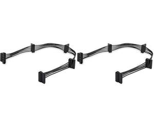 StarTech.com Cable de 40cm Adaptador Bifurcador Divisor Splitter de Alimentación SATA - 4x Receptáculos Hembra Serial ATA (PYO4SATA) (Paquete de 2)