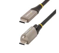 StarTech.com Cable de 50cm USB-C con Tornillo Superior de Fijación -10Gbps - Cable Tipo C USB 3.1/3.2 Gen 2 - con Carga por Entrega de Alimentación PD de 100W (5A), Modo Alt de DP (USB31CCTLKV50CM)