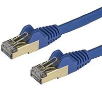 StarTech.com - Cable de 7,5m de Red Ethernet Cat6a Azul sin Enganches con Alambre de Cobre