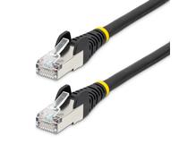 StarTech.com Cable de 7,5m de Red Ethernet CAT6a - Negro - Low Smoke Zero Halogen (LSZH) - 10GbE - 500MHz - PoE++ de 100W - Snagless sin Pestillo - RJ-45 - Cable de Red S/FTP (NLBK-750-CAT6A-PATCH)