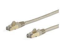 StarTech.com Cable de 7m de Red Ethernet CAT6a Gris con Conectores RJ45 sin Enganches STP con Alambre de Cobre