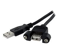 Startech Panel Mount Usb Cable A To A 91 Cm One Size Black
