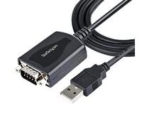 StarTech.com Cable de 91cm USB a Serie con Retención de Puerto COM, Conversor DB9 RS232 Macho a USB, Adaptador USB a Serie para