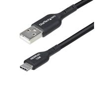 StarTech.com Cable de Carga USB-A a USB-C de 4,5 m, Carga y sincronización, 3 A, USB 2.0, Cubierta TPE, Cable de Carga USB Negro