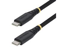 StarTech.com Cable de Carga USB-C Trenzado de TPE y Nailon de 30cm - Cable Cargador USB Tipo C - - Cable Cargador para Portátil o Tablet - Cable de Servicio Pesado - USB 2.0 - PD 60W 3A - Negro