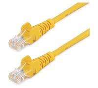 StarTech.com - Cable de Red de 0,5m Amarillo Cat5e Ethernet RJ45 sin Enganches - Latiguillo Snagless