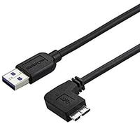 StarTech.com Cable delgado de 0,5m Micro USB 3.0 acodado a la derecha a USB A