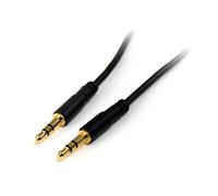 Startech 3ft Slim Stereo Audio Cable 3.5 Mm 91 Cm One Size Black