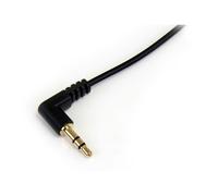 StarTech.com Cable Delgado de Audio Estéreo 3,5mm de 30cm Acodado con Ángulo Recto - Macho a Macho