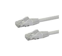 StarTech.com Cable Ethernet CAT6 de 1 pie - Cable Ethernet Cat 6 Gigabit Blanco -650MHz 100W PoE++ RJ45 UTP Categoría 6 Cable de conexión/Red sin enganches con Alivio de tensión Probado por Fluke