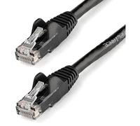 StarTech.com Cable Ethernet CAT6 de 75 pies, cable Ethernet CAT 6 Gigabit negro -650 MHz 100 W PoE RJ45 UTP Network/Patch Cord Snagless w/Strain Relief Fluke Tested/cableado está certificado UL/TIA