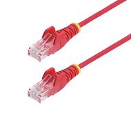 StarTech.com Cable Ethernet CAT6 Delgado Rojo de 25cm - Cable de Red sin Enganches - Cable RJ45 Snagless 28AWG - LSZH - Probado con Fluke