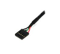 StarTech.com USBINT5PIN - Cable Interno de 18" (USB IDC de 5 Pines del Cabezal de la Placa Base), Negro
