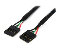 StarTech.com USBINT5PIN - Cable Interno de 18" (USB IDC de 5 Pines del Cabezal de la Placa Base), Negro