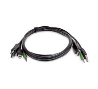 Startech.com cable kvm displayport de 1,8m - usb 2.0 - audio de 3,5mm